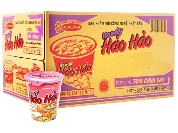 Mì Ly Handy Hảo Hảo Hương Vị Tôm Chua Cay (67G*24 Ly)
