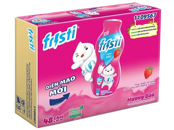 Sữa Chua Uống Tiệt Trùng Fristi Hương Dâu (80Ml*48 Chai)