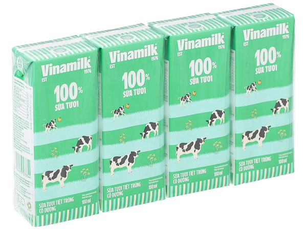 Sữa Tươi Tiệt Trùng Có Đường Vinamilk (180Ml*48 hộp)