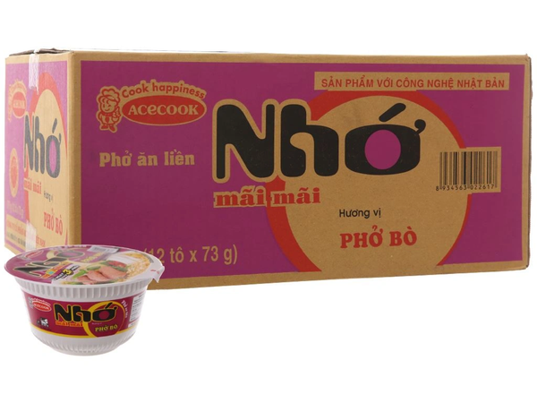 Phở Bò Nhớ Mãi Mãi dạng Tô (74G*12 Tô)