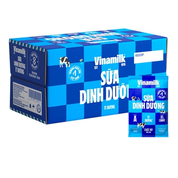 Sữa Dinh Dưỡng Ít Đường Vinamilk F220Ml (220ML*48 Bịch)