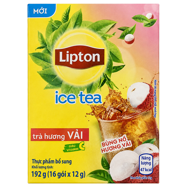 Trà Lipton Ice Tea Vải (192G * 30 Hộp)
