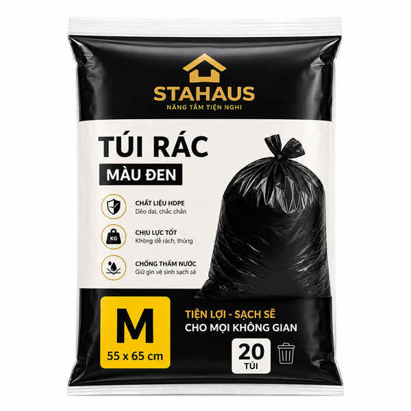 Túi Rác Stahaus Màu Đen Size M 55*65CM