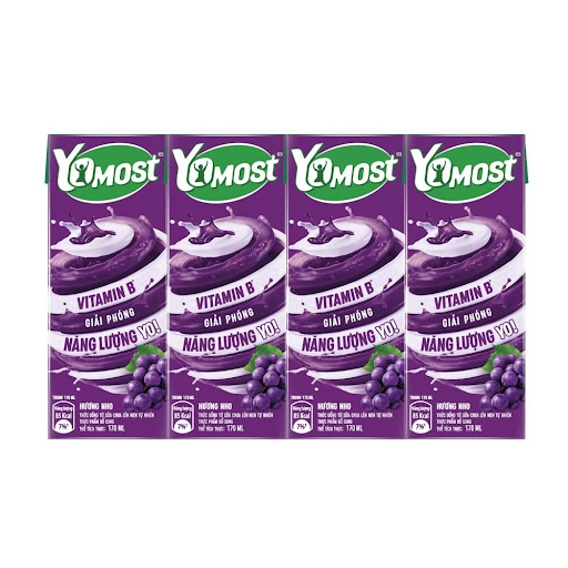 Sữa Chua Lên Men Thanh Trùng Yomost Nho (170ML*48 Hộp)