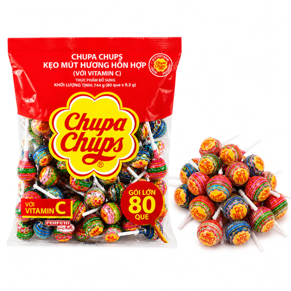 Kẹo Mút Chupa Chups Hương Hỗn Hợp (744G*16 Gói)