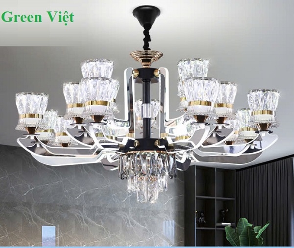 Đèn chùm pha lê cao cấp phòng khách DCPL08