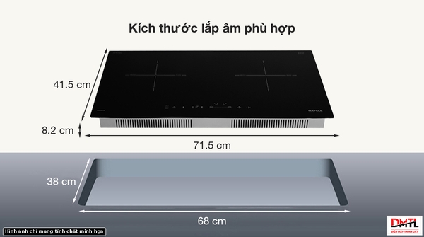 Bếp từ đôi cho căn bếp nhỏ nên chọn kích thước ra sao?