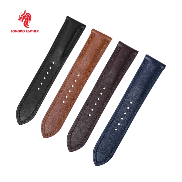 Dây da đồng hồ da thật size 12/16/18/20/22/24 thương hiệu Longdo Leather - NAPPA