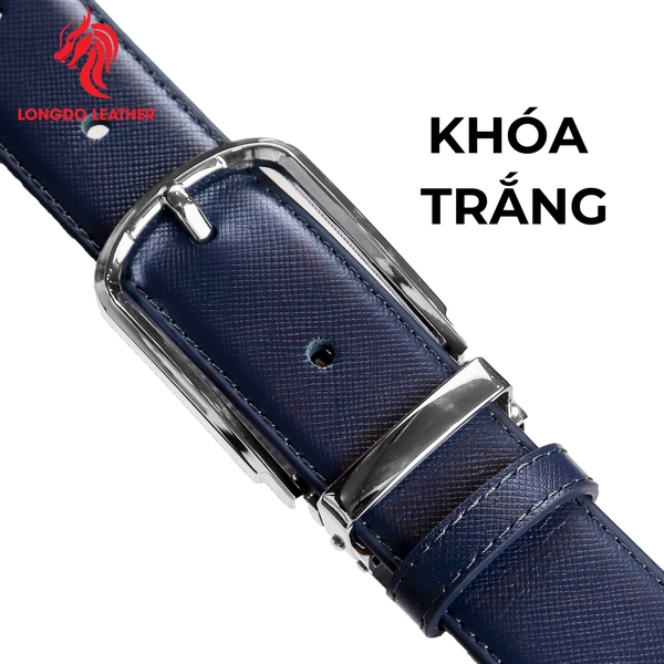 Dây thắt lưng nam đầu khóa 3,5cm da Safiano bảo hành 5 năm - TL05