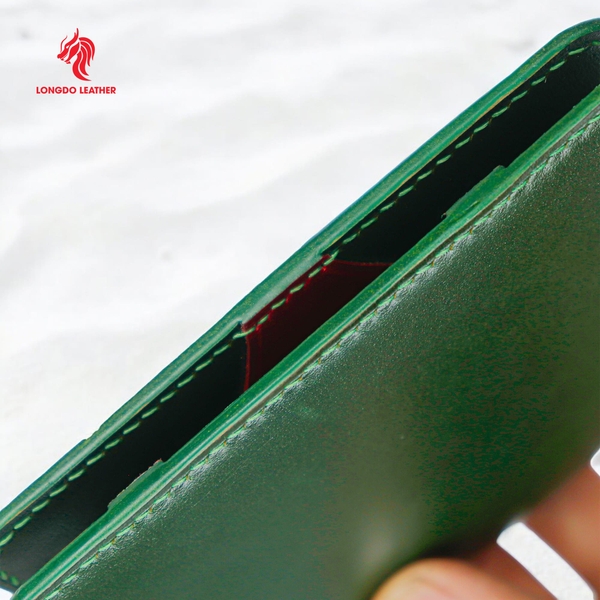 Ví da thiết kế da bò thật bảo hành 5 năm hàng chính hãng thương hiệu Longdo Leather