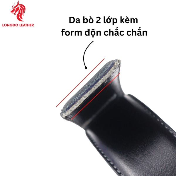 Thắt lưng da bò khóa tự động bản 3.5cm thương hiệu Longdo Leather - TL18