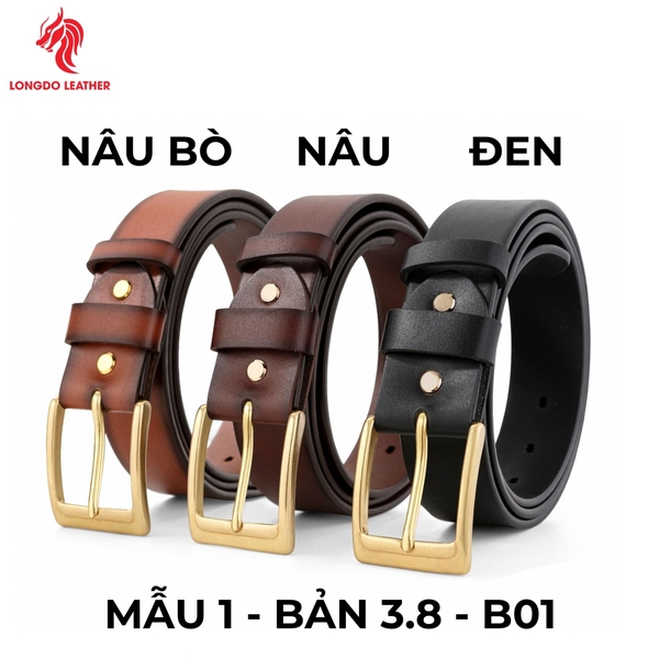 Thắt lưng nam bản to da bò nguyên tấm cao cấp TL38-B01