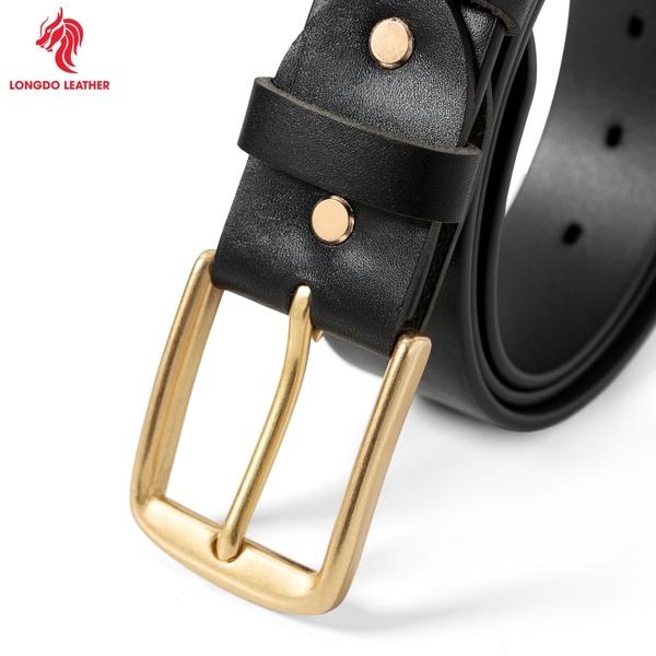 Dây nịt da bò mềm mại, thiết kế sang trọng khóa đồng thau cao cấpTL38_B02