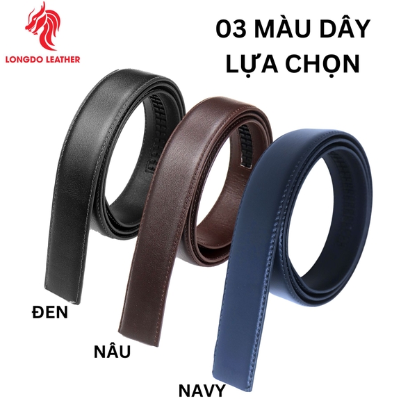 Thắt lưng da bò khóa tự động bản 3.5cm thương hiệu Longdo Leather - TL18