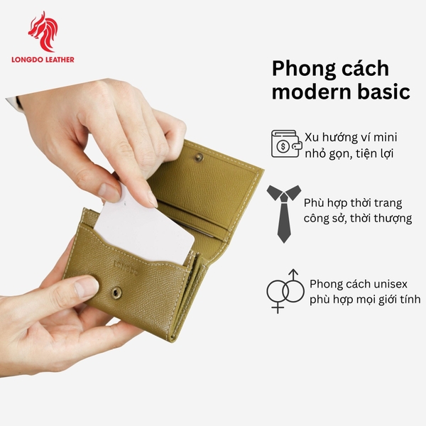 Ví đựng thẻ cao cấp thương hiệu Longdo Leather - C03