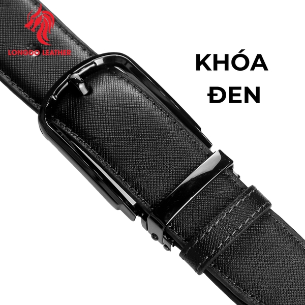 Dây thắt lưng nam đầu khóa 3,5cm da Safiano bảo hành 5 năm - TL05