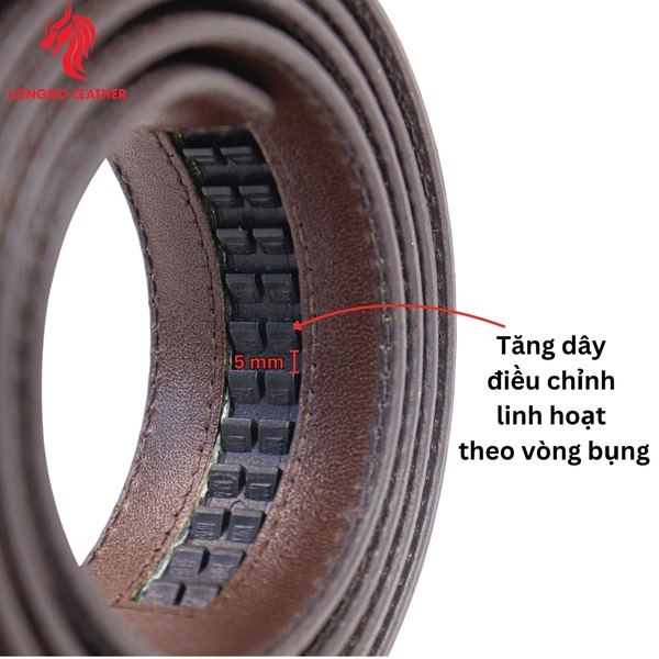 Thắt lưng da bò khóa tự động bản 3.5cm thương hiệu Longdo Leather - TL18