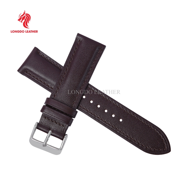 Dây da đồng hồ da thật size 12/16/18/20/22/24 thương hiệu Longdo Leather - NAPPA