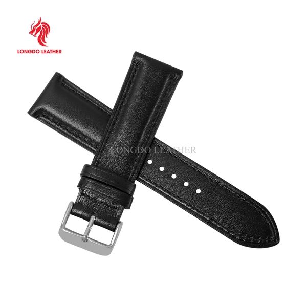 Dây da đồng hồ da thật size 12/16/18/20/22/24 thương hiệu Longdo Leather - NAPPA