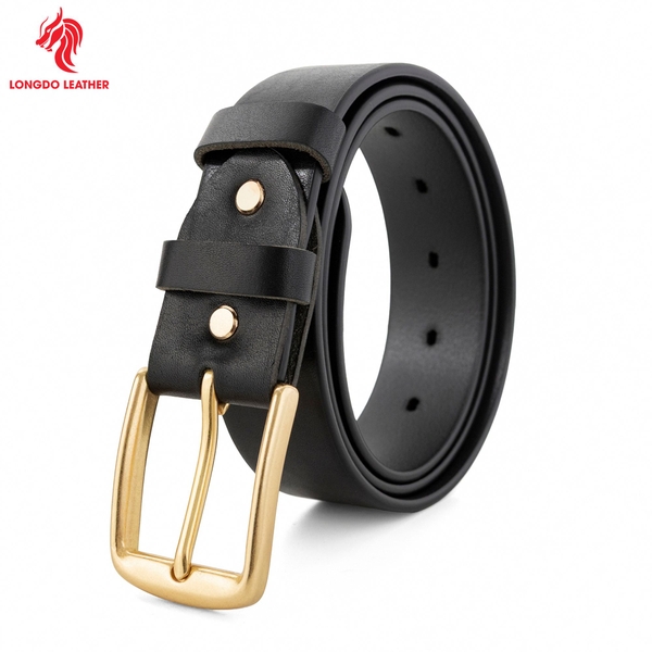Dây nịt da bò mềm mại, thiết kế sang trọng khóa đồng thau cao cấpTL38_B02