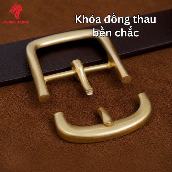 Dây thắt lưng da khóa đồng thau cao cấp bản 3.8cm TL38