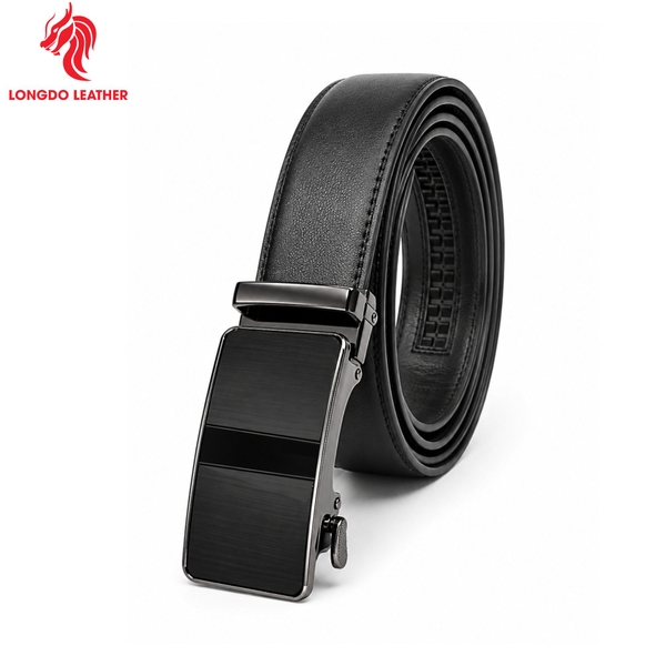 Dây thắt lưng da bò khóa tự động bản 3.5cm thương hiệu Longdo Leather