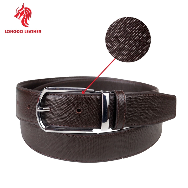Dây thắt lưng nam đầu khóa 3,5cm da Safiano bảo hành 5 năm - TL05