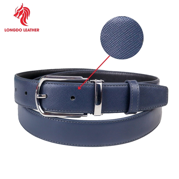 Dây thắt lưng nam đầu khóa 3,5cm da Safiano bảo hành 5 năm - TL05