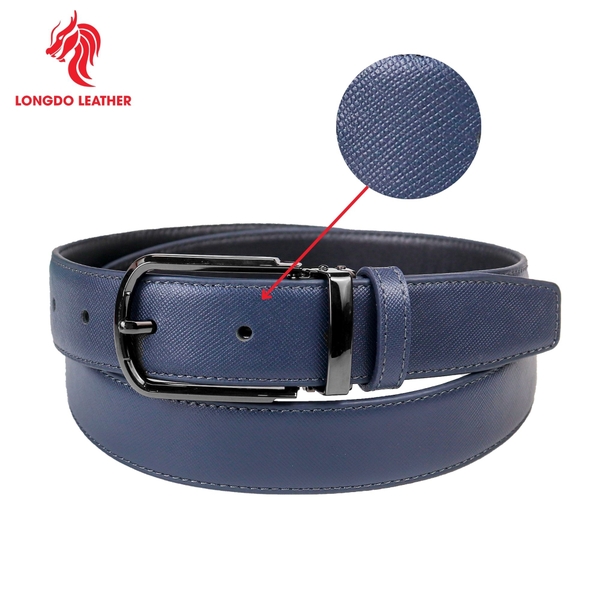 Dây thắt lưng nam đầu khóa 3,5cm da Safiano bảo hành 5 năm - TL05
