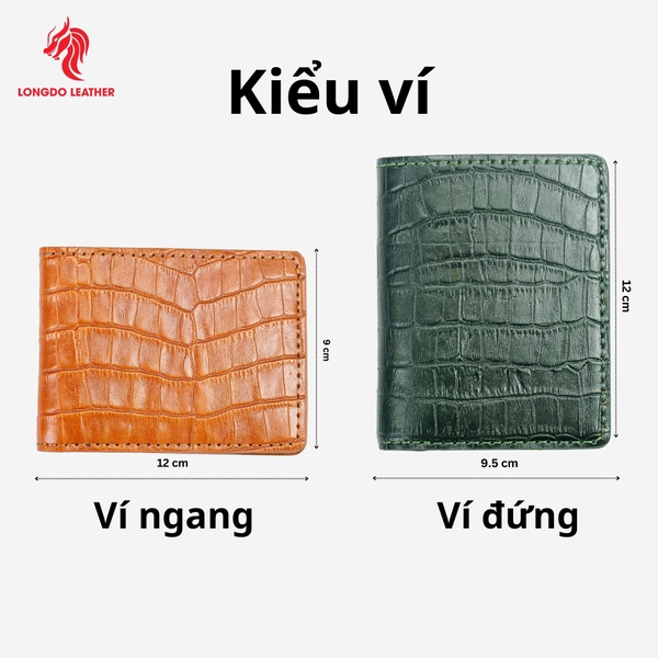 Ví nam hàng hiệu da bò dập vân cao cấp, đường chỉ may thủ công bền đẹp - B13
