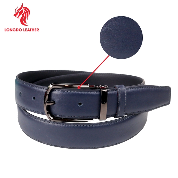 Dây thắt lưng nam đầu khóa 3,5cm da Safiano bảo hành 5 năm - TL05