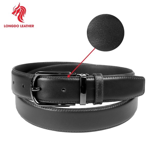 Dây thắt lưng nam đầu khóa 3,5cm da Safiano bảo hành 5 năm - TL05