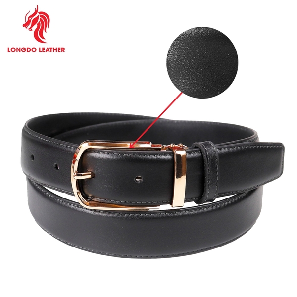 Dây thắt lưng nam đầu khóa 3,5cm da Safiano bảo hành 5 năm - TL05