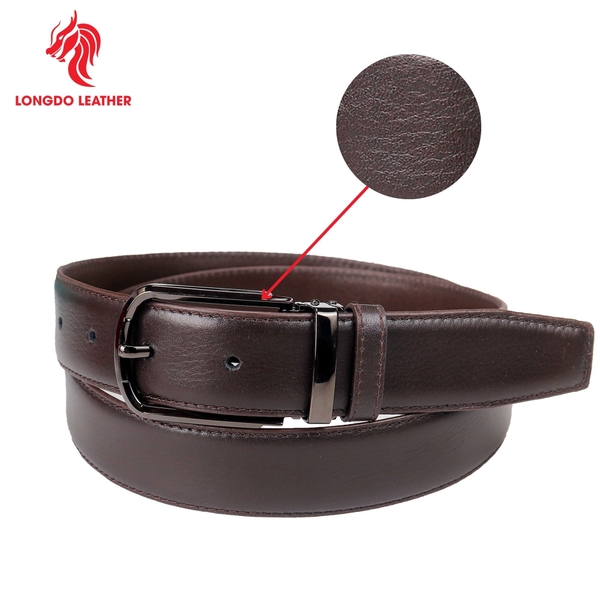 Dây thắt lưng nam đầu khóa 3,5cm da Safiano bảo hành 5 năm - TL05