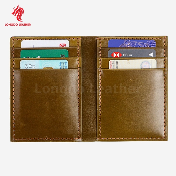 Ví da bò nam cao cấp dáng đứng phong cách sang trọng, bảo hành 5 năm thương hiệu Longdo Leather