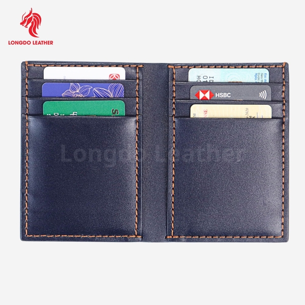 Ví da bò nam cao cấp dáng đứng phong cách sang trọng, bảo hành 5 năm thương hiệu Longdo Leather