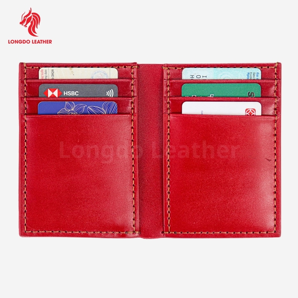Ví da bò nam cao cấp dáng đứng phong cách sang trọng, bảo hành 5 năm thương hiệu Longdo Leather