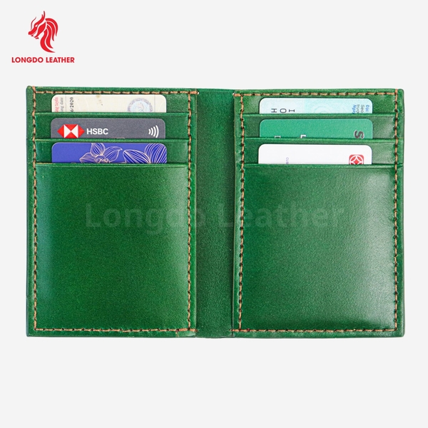Ví da bò nam cao cấp dáng đứng phong cách sang trọng, bảo hành 5 năm thương hiệu Longdo Leather