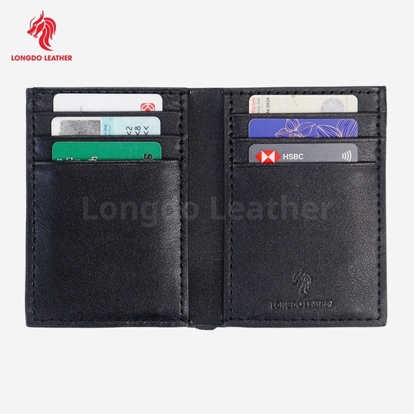 Ví da bò nam cao cấp dáng đứng phong cách sang trọng, bảo hành 5 năm thương hiệu Longdo Leather