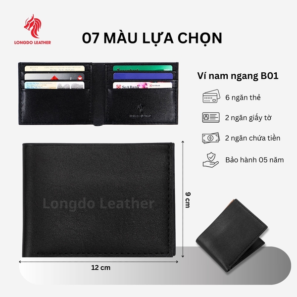 Ví da nam handmade thương hiệu Longdo Leather - B01