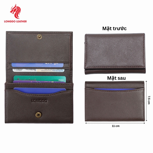 Ví đựng thẻ cao cấp thương hiệu Longdo Leather - C03