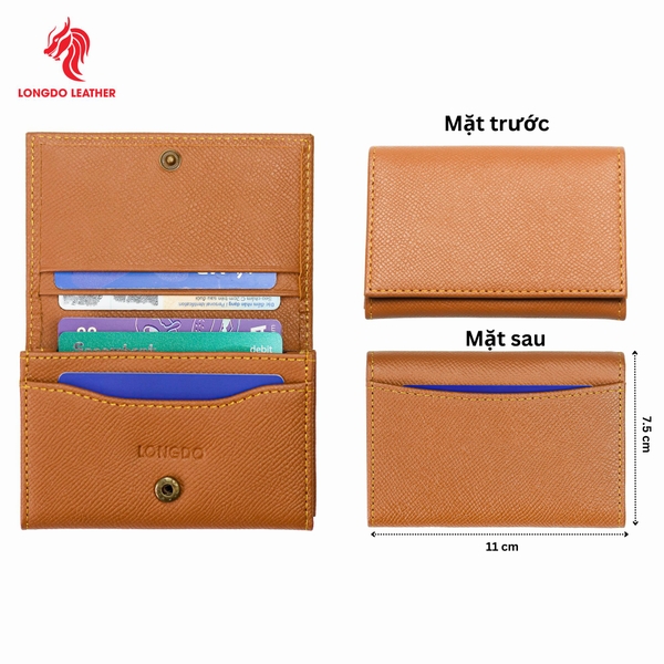 Ví đựng thẻ cao cấp thương hiệu Longdo Leather - C03