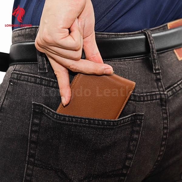 Ví nam mini cao cấp da bò cao cấp nhỏ gọn, thời trang bảo hành 05 năm Longdo Leather