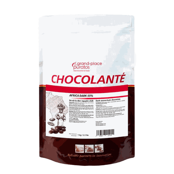 Sô Cô La Đen Nguyên Chất 55% Hạt Nút Puratos 1kg