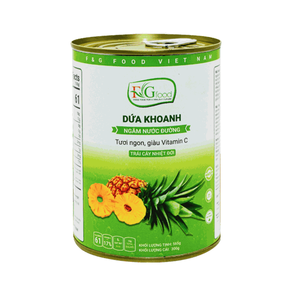 Dứa Khoanh Đóng Lon F&G Food 20 Oz 565g