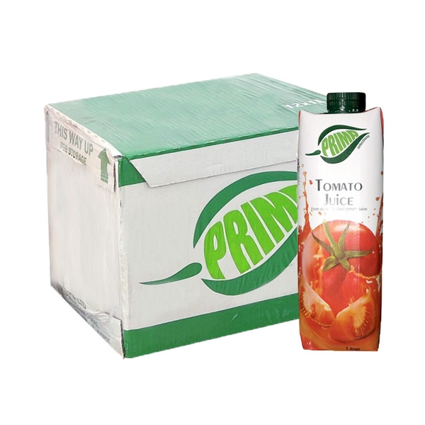 [Thùng] Nước Ép Cà Chua Prima 100% 1L x 12 Hộp