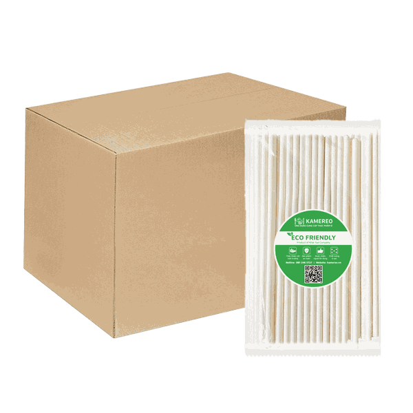 [Thùng] Ống Hút Giấy Kamereo Phi 6 x 100 Ống x 120 Gói