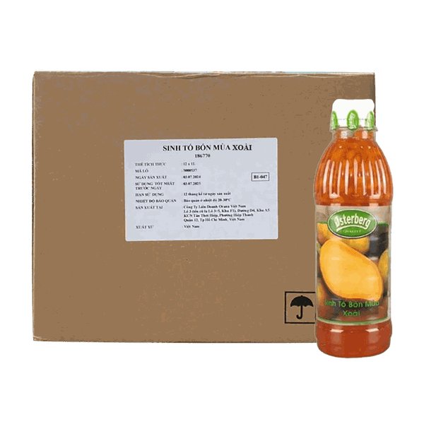 [Thùng] Osterberg Sinh Tố Xoài 1L x 12 Chai