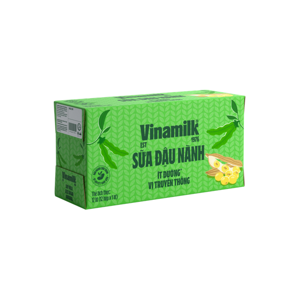 [Thùng] Sữa Đậu Nành Ít Đường Vinamilk 1L x 12 Hộp