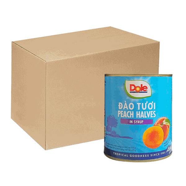 [Thùng] Đào Tươi Ngâm Dole 820g x 12 Lon